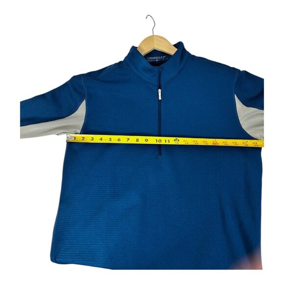 Nike Golf Men's THERMA-FIT 1/4 Zip Pullover | Sz M Royal Blue & Grey Side Panels - Picture 9 of 9